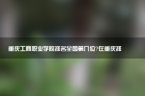 重庆工商职业学院排名全国第几位?在重庆排多少名?