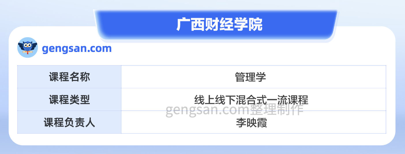 第二批国家级一流本科课程名单公布！广西财经学院管理学课程入选